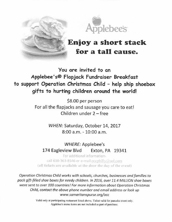 Applebee's fundraiser